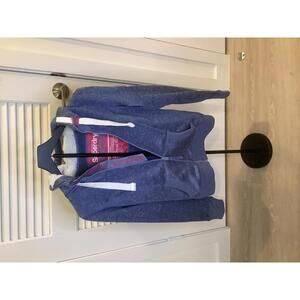 Superdry Storm Full Zip Hoodie Blue Pink Long Sleeve Sherpa Lined Fleece Jacket